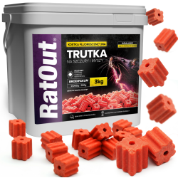 Ratout Brodifacoum-Block (fluoreszierend), 3 kg, rot